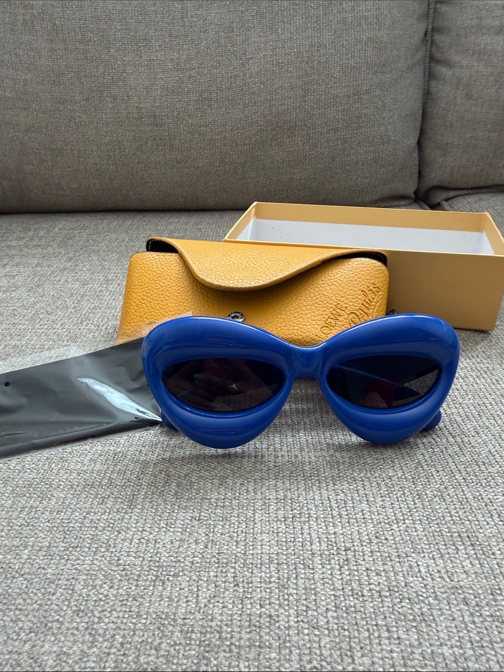 Loewe Vibrant Blue Oversized Cat-Eye Sunglasses